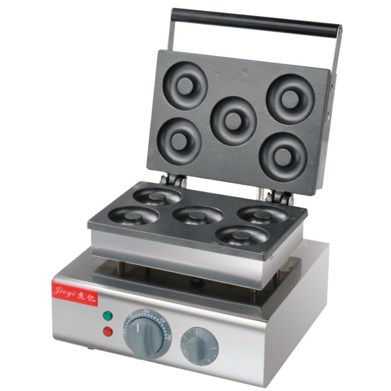 Five-compartment Round Pastry FYX-5A-2 electric heating Crispy pastry machine, doughnut commercial baking machine, muffin snack equipment detail image 1