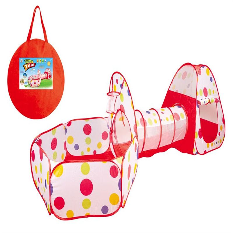 三合一儿童游戏屋合体隧道爬筒投篮帐篷995-7027A