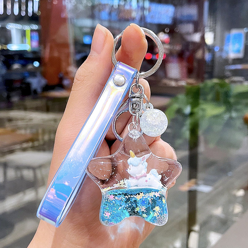 Acrylic water drop plus string keychain series mixed 1