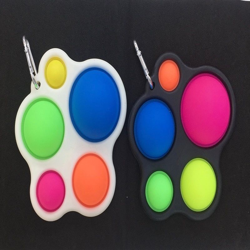 跨境热卖常规色云朵泡泡乐玩具益智解压按压板手指按压胶发泄神器