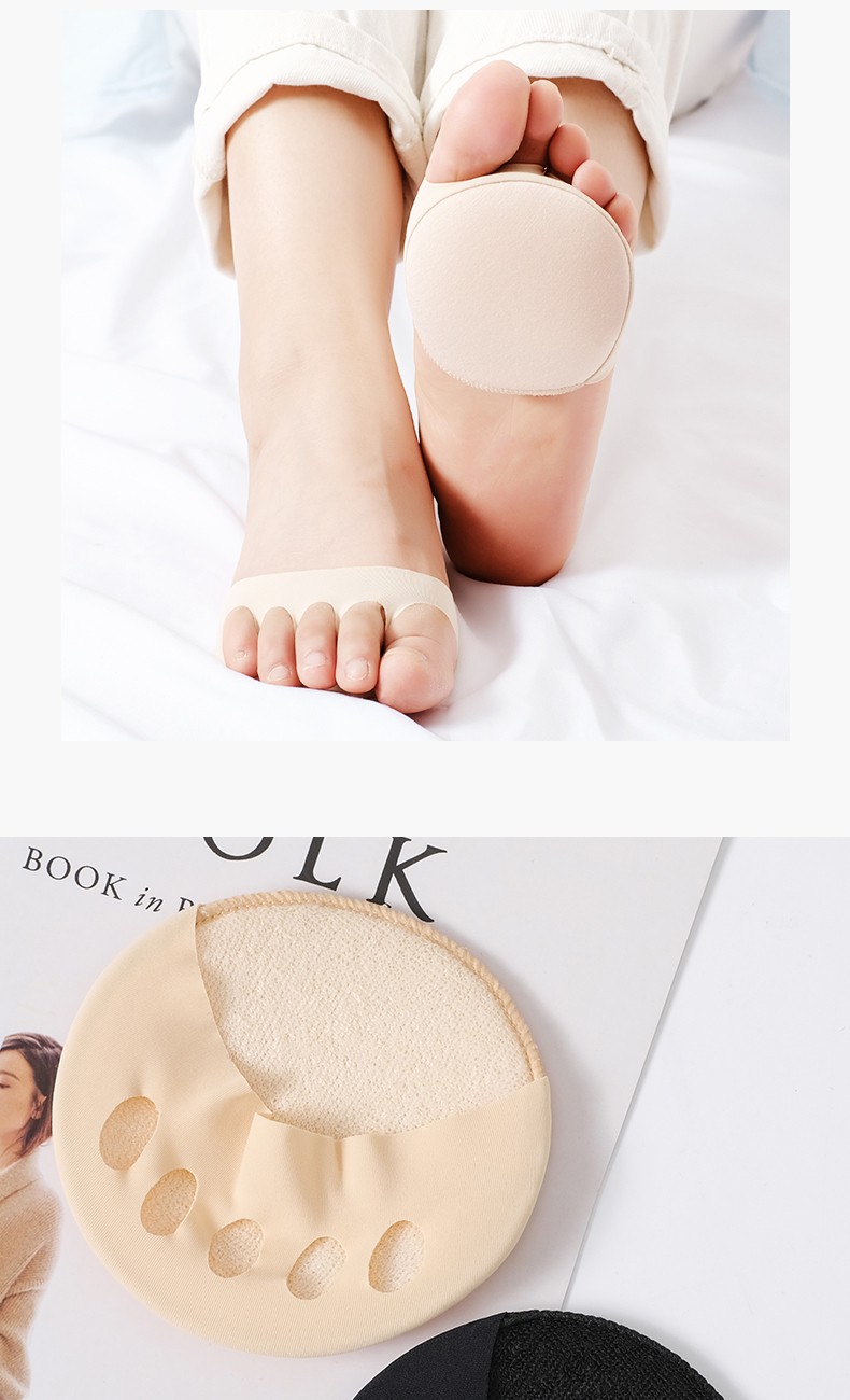 包邮5双五指前脚半掌垫隐形袜前掌垫护掌足尖袜防磨脚半码鞋垫详情图13