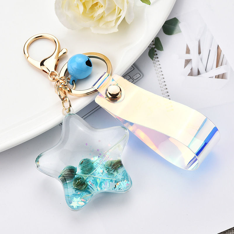Acrylic water drop plus string keychain series mixed 28