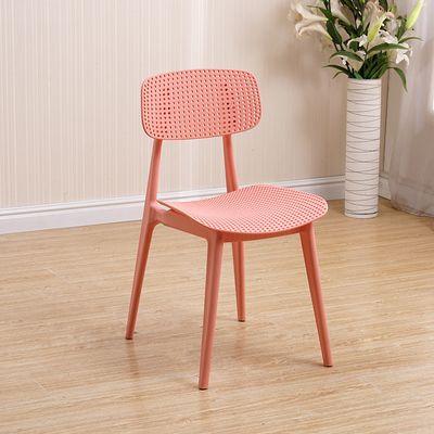 Lu word furniture - silla de plástico nordic taburete de respaldo simple hogar ins wind silla de red silla de exterior creativa silla de comedor moderna Item Picture