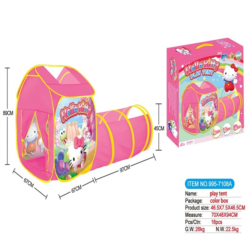 两合一KT猫游戏屋合体隧道爬筒995-7108C详情图3