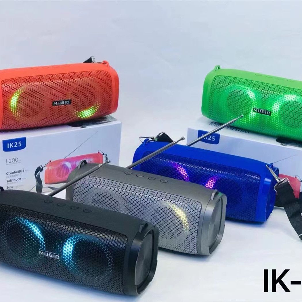 New IK25 with RGB lights Bluetooth speaker with backstrap five-color portable Bluetooth stereo