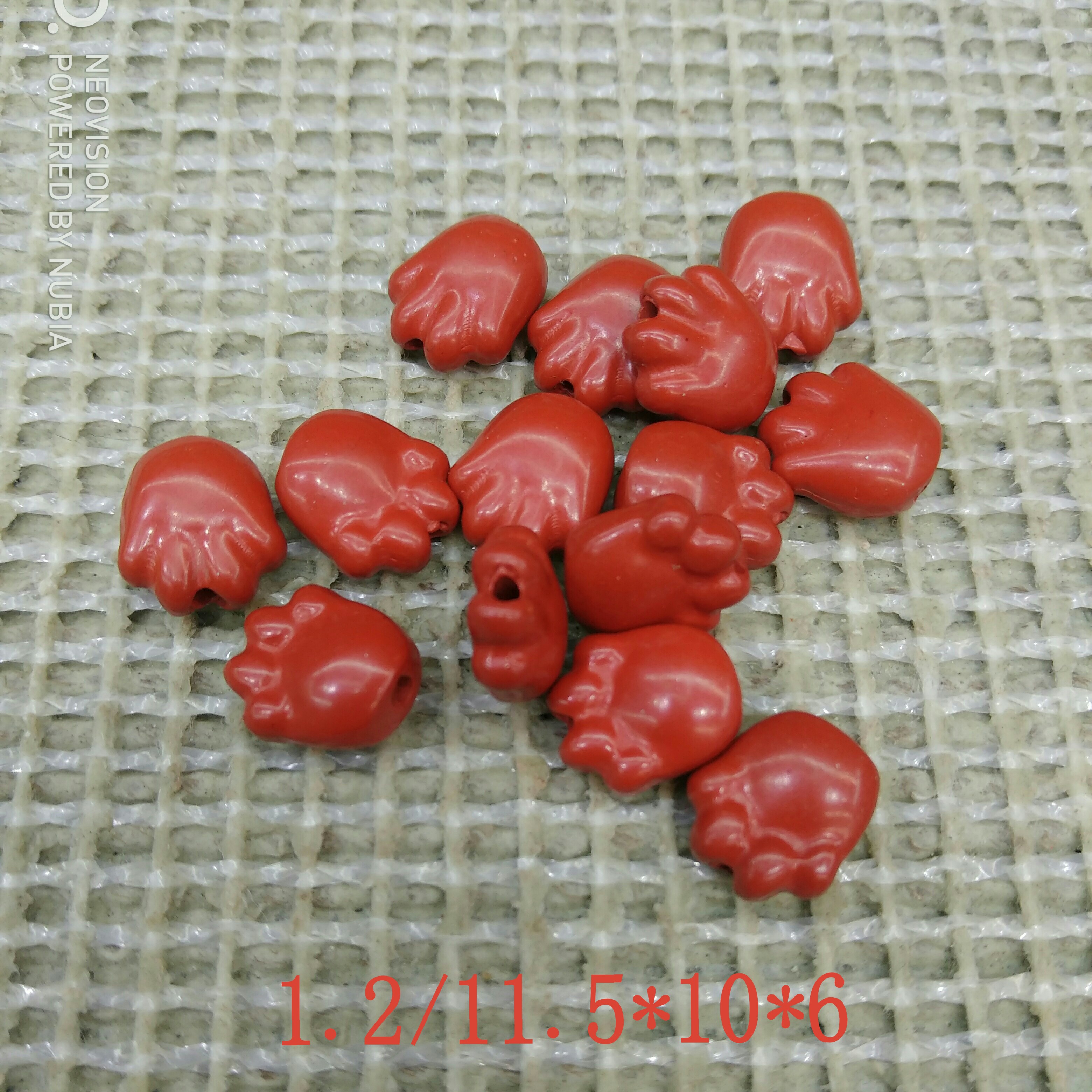 高含量朱砂半成品配件立体知足常乐珠手工diy珠子时尚之光199