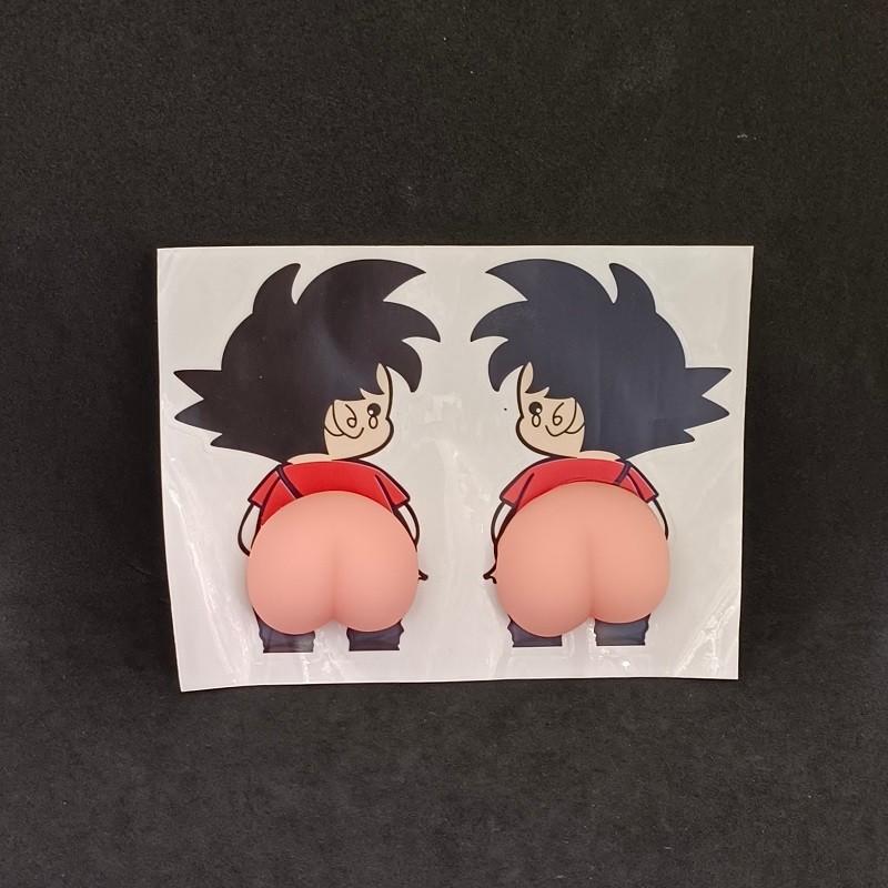 蜡笔小新车门防撞贴可爱屁屁汽车防刮蹭擦卡通屁屁门边保护防护贴详情图4