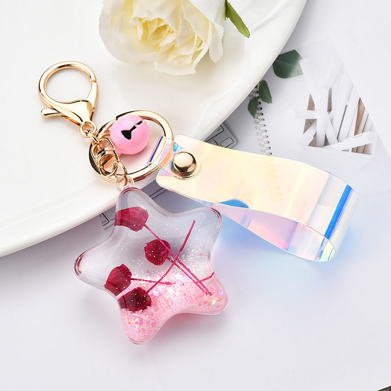 Acrylic water drop plus string keychain series mixed 20