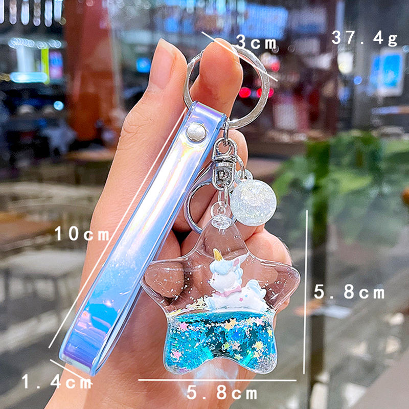Acrylic water drop plus string keychain series mix 7