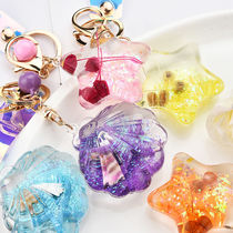 Acrylic water drop plus string keychain series mixed 33