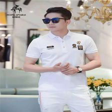 潮牌短袖t恤男2021年夏季新款翻领半袖韩版潮流个性男士polo衫dx21