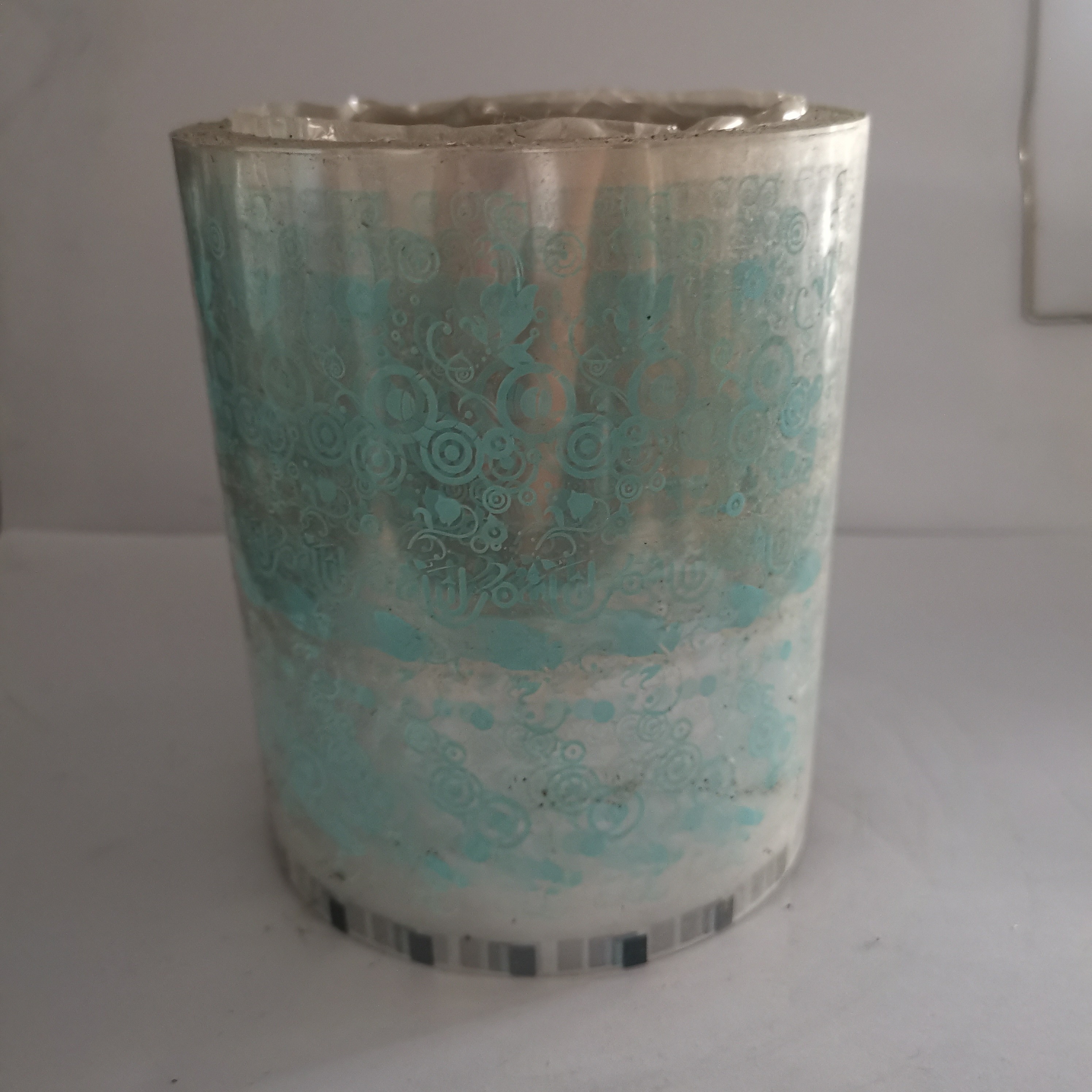 桐庐华创彩印厂  蓝绿色花纹ABS 热转印花膜详情图1