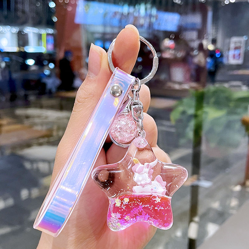 Acrylic water drop plus string keychain series mix 2