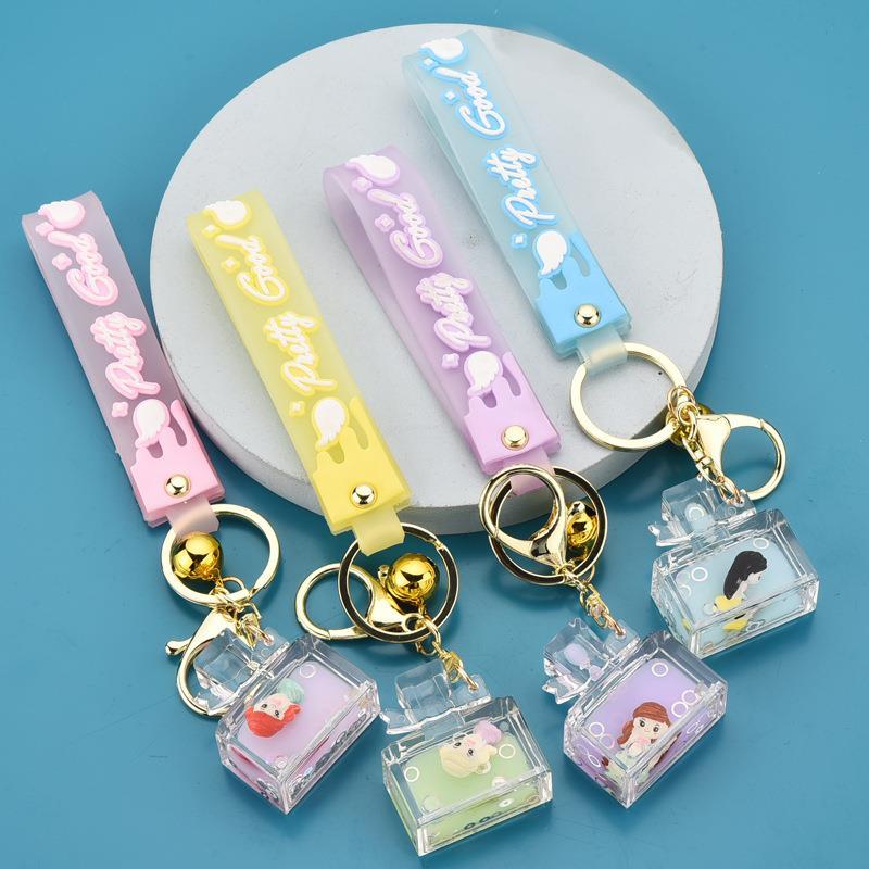Acrylic water drop plus string keychain series mix 15