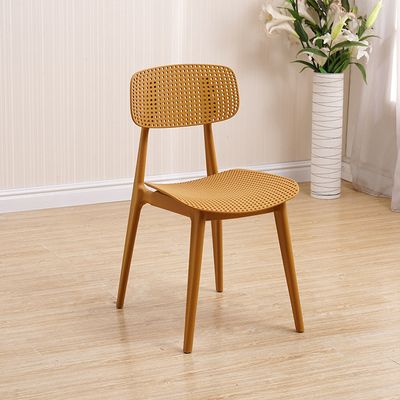 Lu word furniture - silla de plástico nordic taburete de respaldo simple hogar ins wind silla de red silla de exterior creativa silla de comedor moderna details Picture