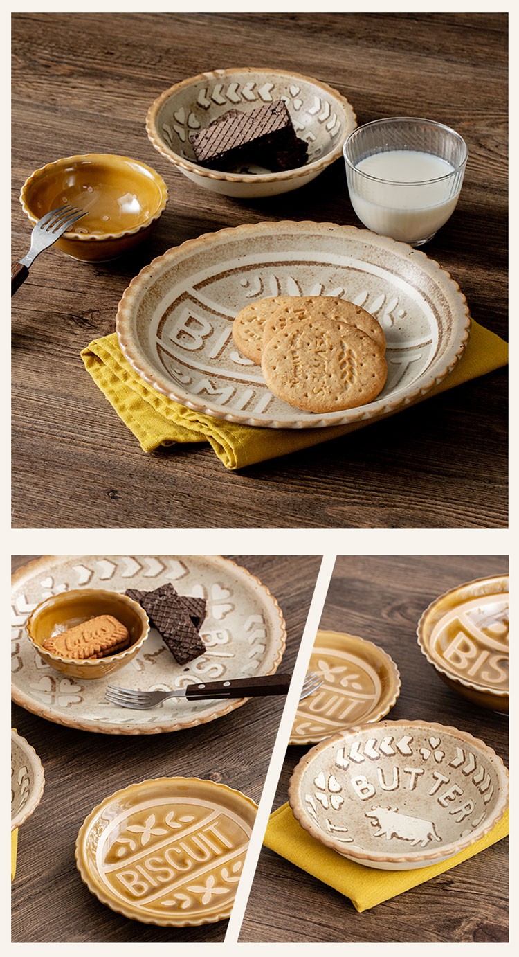 浙里 日本进口曲奇饼干盘子餐具菜盘早餐盘圆盘饭盘釉下彩碟子日式小碟详情图14
