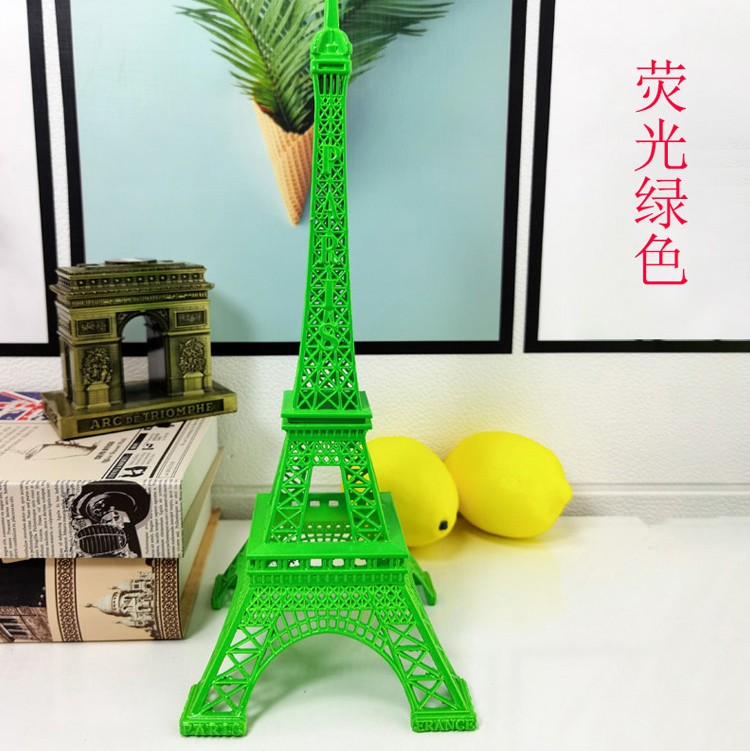 厂家直销金属工艺品世界知名建筑物模型摆件巴黎埃菲尔铁塔30cm荧光色详情图8