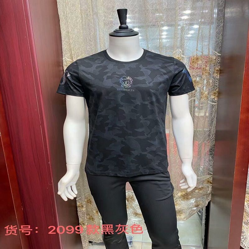 New summer men's top short sleeve T-shirt Cool youth cotton printed breathable sweat shirt 8