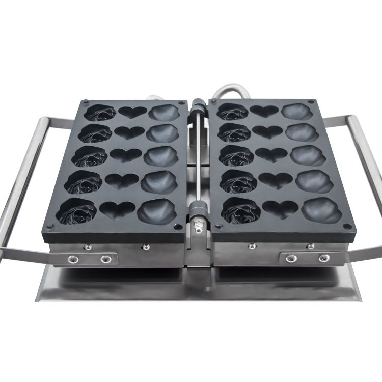 FY-136M Rose cake waffle machine, a commercial start-up stall machine with hot and special breakfast features and popular snacks Specification image