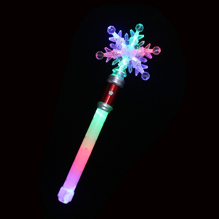 LED发光雪花棒 圣诞雪花闪光棒 乐园主题乐园发光棒详情图1