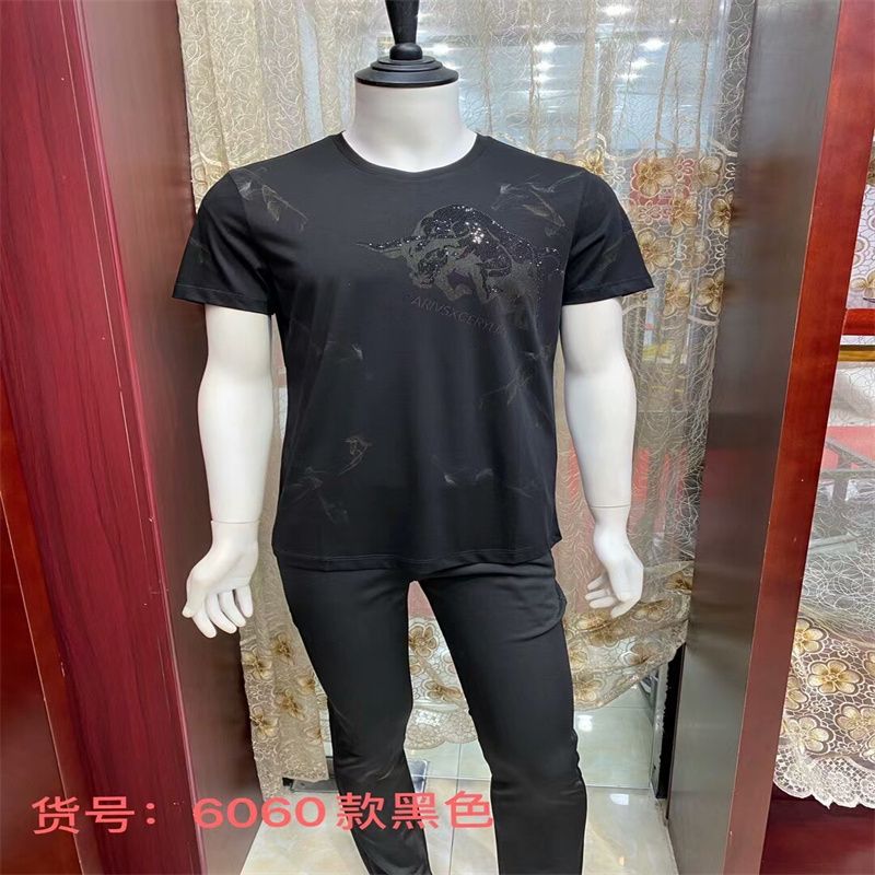 新款上市夏装男士上衣短袖T恤清凉青年纯棉质感圆领印花打底衫11