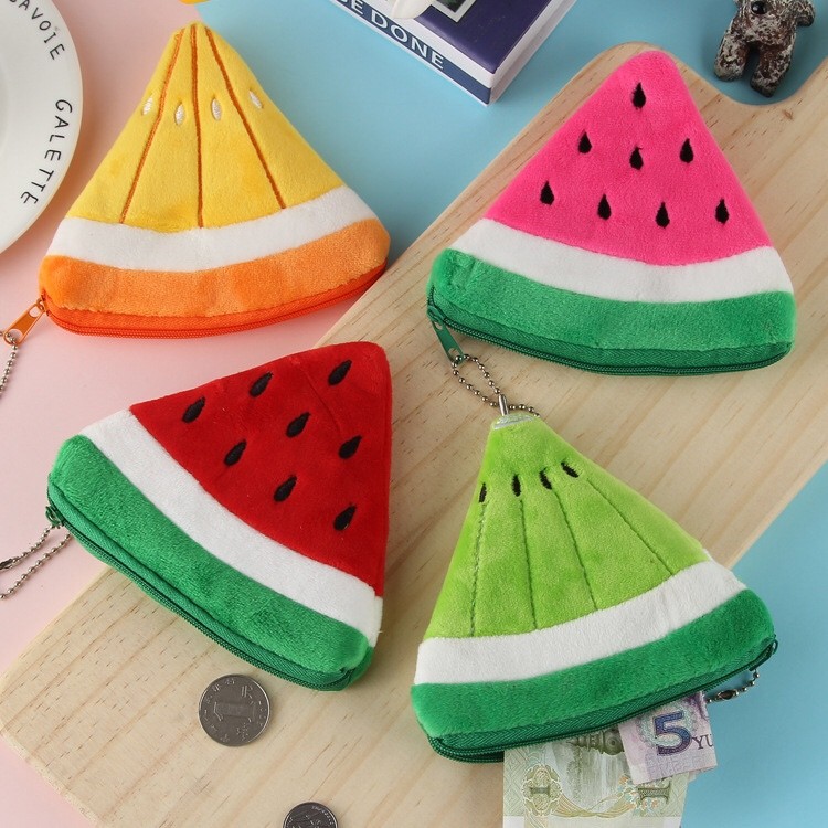 水果钱包草莓零钱包刺绣草莓零钱包硬币包草莓钱包10cm儿童零钱包毛绒钱包详情图4