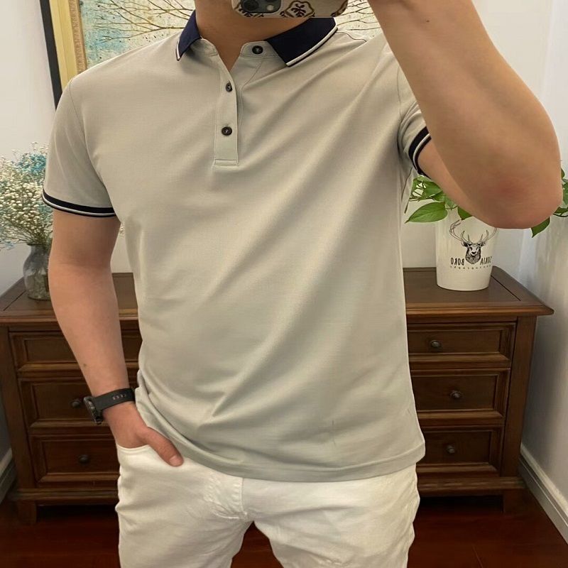 New summer men's top short-sleeved T-shirt cool youth slim-fit crew-neck printed base shirt 3