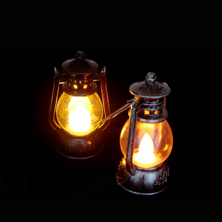 LED发光蜡烛煤油灯 闪光单蜡手提发光灯座 节庆用品 刷金刷银/电镀金银详情图1