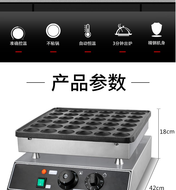 Horno de gofre comercial 72 hoyos muffins máquina FY-GL03-2 waffle dorayaki doble cabeza muffins máquina detail image 2