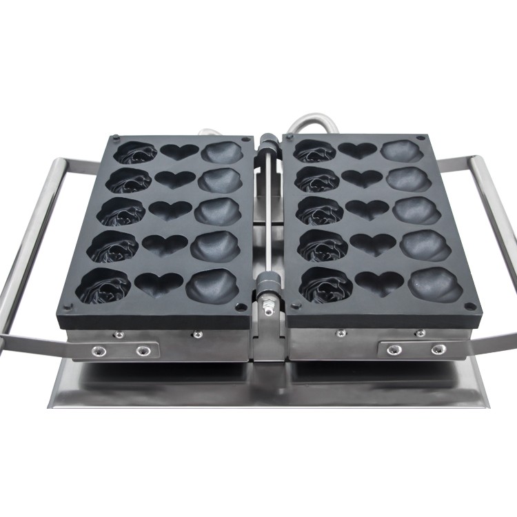 FY-136M Rose cake waffle machine, a commercial start-up stall machine with hot and special breakfast features and popular snacks detail image 6