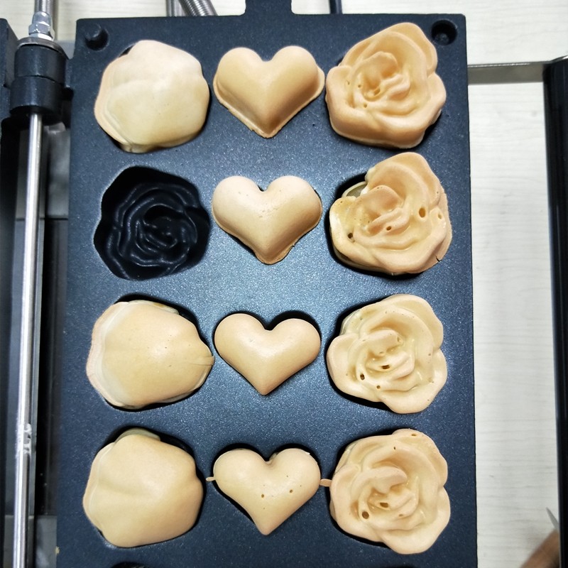 FY-136M Rose cake waffle machine, a commercial start-up stall machine with hot and special breakfast features and popular snacks detail image 8