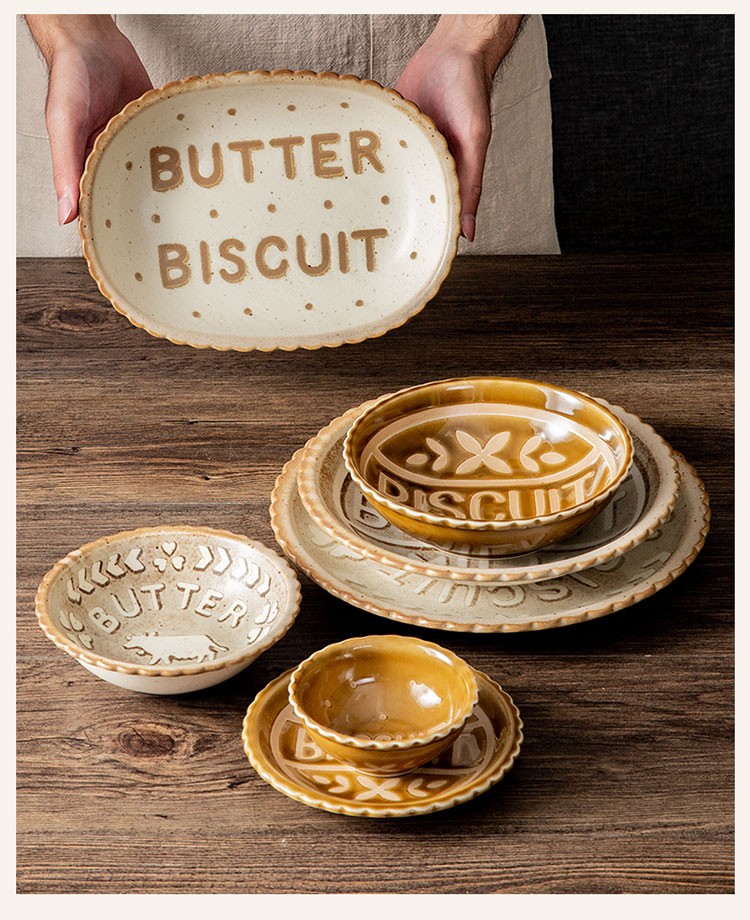 浙里 日本进口曲奇饼干盘子餐具菜盘早餐盘圆盘饭盘釉下彩碟子日式小碟详情图7