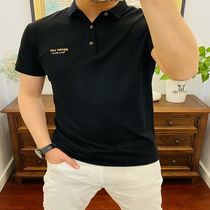 New summer men's top short sleeve T-shirt cool youth slim-fit crew-neck printed base shirt 2