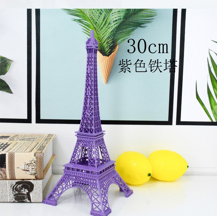 厂家直销金属工艺品模型巴黎铁塔模型摆件紫色系列旅游纪念品详情图8