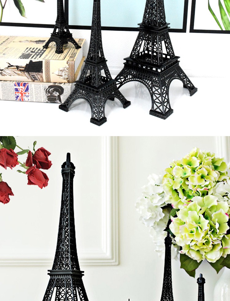 低价销售世界知名建筑物模型巴黎埃菲尔铁塔模型经典黑色系列旅游纪念品SOUVENIR详情图4