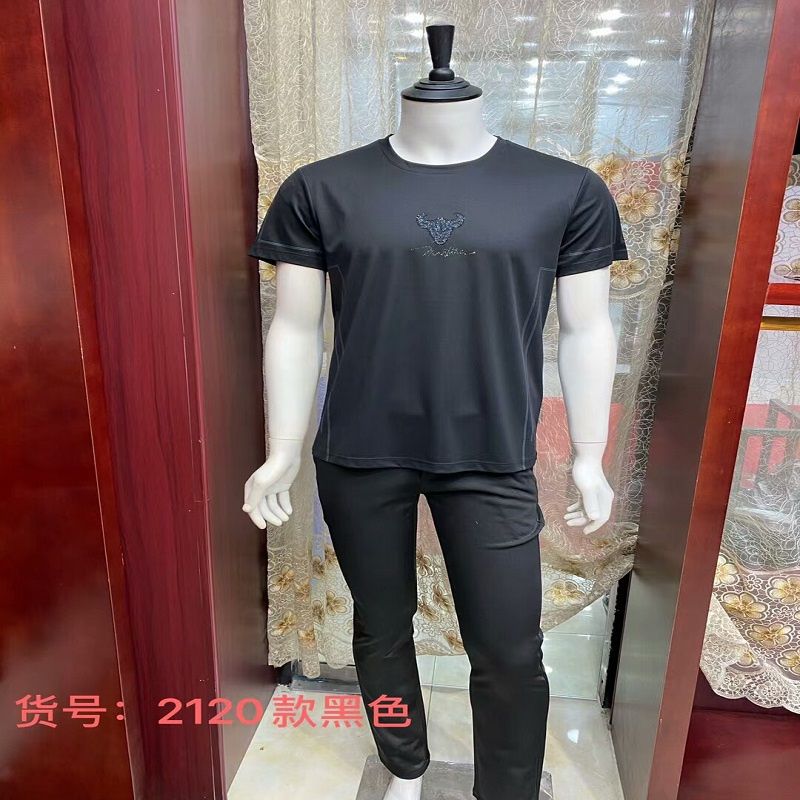 New summer men's top short sleeve T-shirt Cool youth cotton printed breathable sweat shirt 6