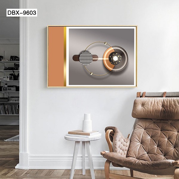 热销现代轻奢装饰画饭店餐厅画电闸开关电表箱装饰画书房发财鹿羽毛挂画详情1