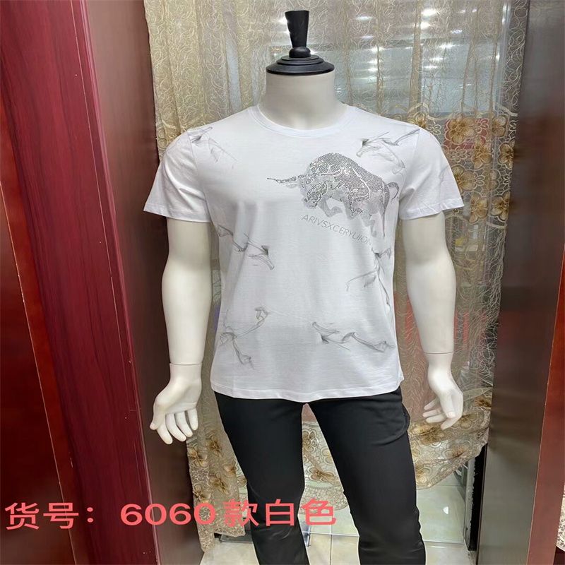 New summer men's top short sleeve T-shirt Cool youth cotton print breathable sweat shirt 12
