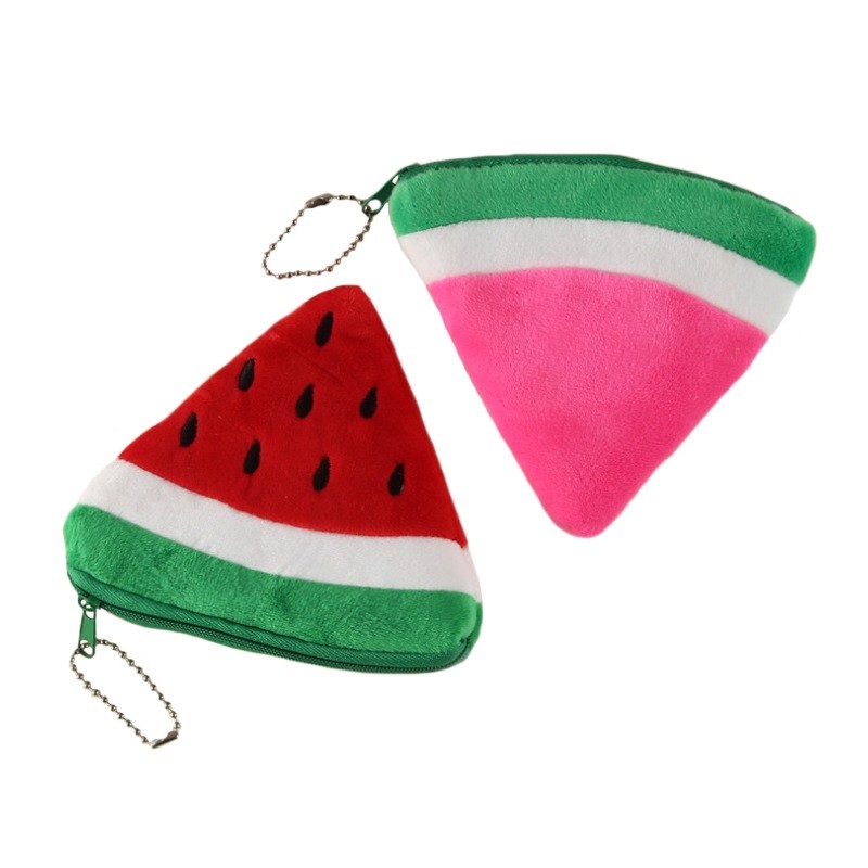 水果钱包草莓零钱包刺绣草莓零钱包硬币包草莓钱包10cm儿童零钱包毛绒钱包详情图5