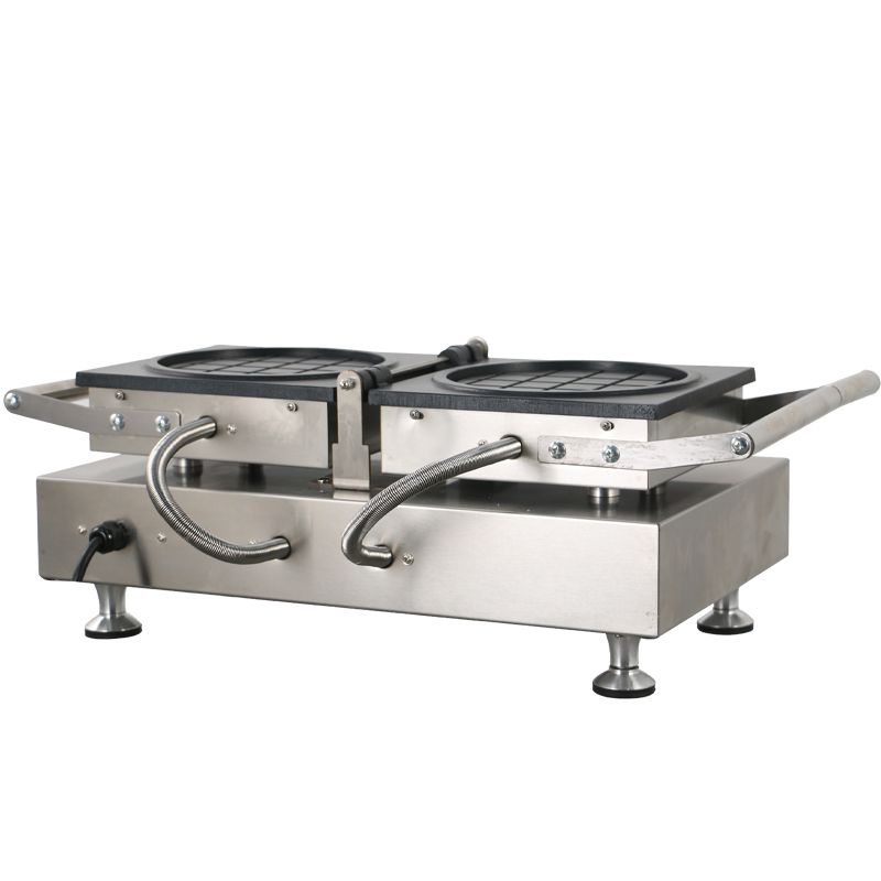 翻转华夫炉FY-2260商用电热烤饼机格子饼华夫饼休闲小吃设备白底实物图