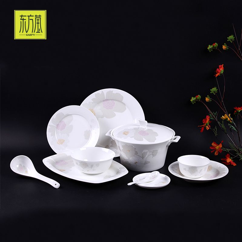 陶瓷餐具套装陶瓷餐盘餐具礼品陶瓷餐盘田园风骨瓷餐具套装骨瓷碗陶瓷碗陶瓷盘菜盘家用碗盘碟