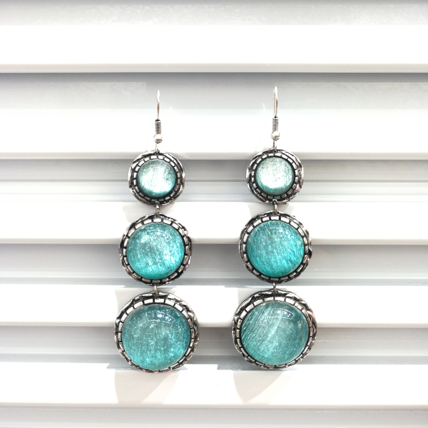 波西米亚风真古银效果耳环E52