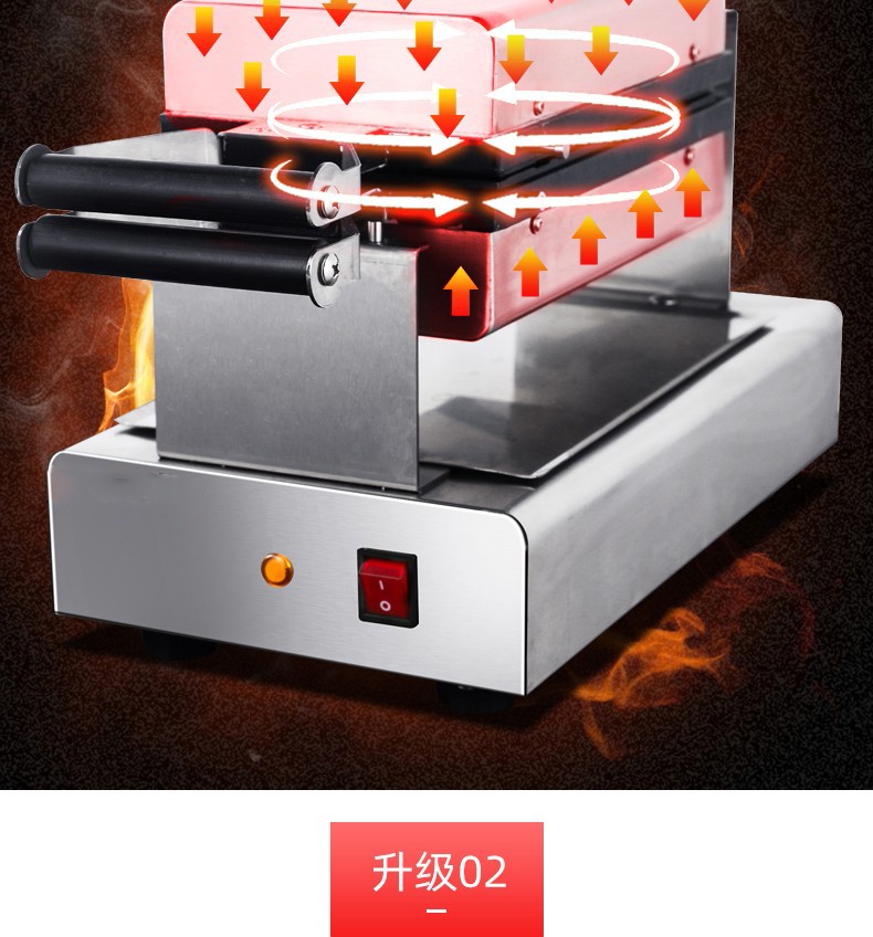 FY-1110-A commercial three-compartment honey waffle oven, electric heating waffle oven, grid waffle baking machine detail image 10