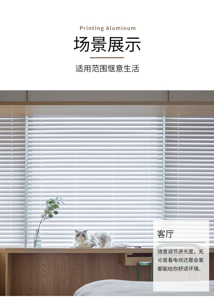  2021年新款S型铝合金百叶窗卫生间防水办公室卷帘厨房防油百叶帘详情图5