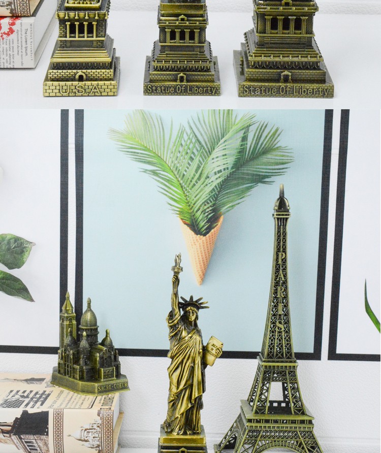旅游纪念品SOUVENIR锌合金工艺品纽约自由女神模型摆件居家装饰品详情图7