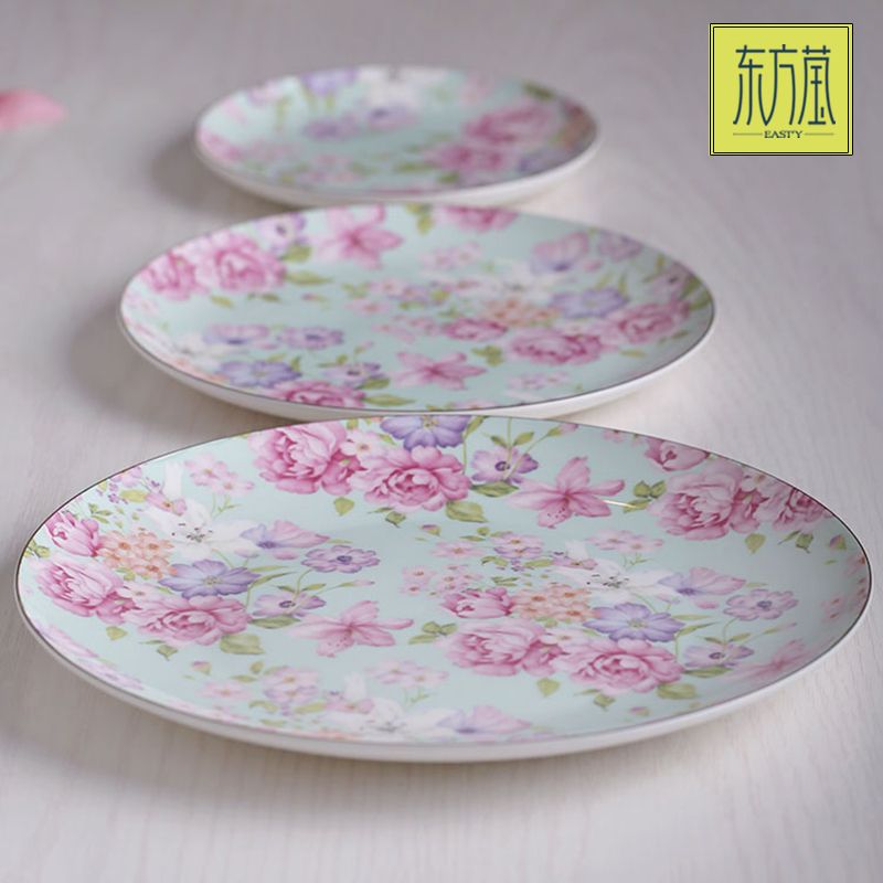 Tableware and gifts: Western plates, foreign trade ceramic tableware, string plates, cake plates, dessert plates, fruit plates, shallow plates, vegetable plates Specification image