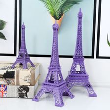 厂家直销金属工艺品模型巴黎铁塔模型摆件紫色系列旅游纪念品