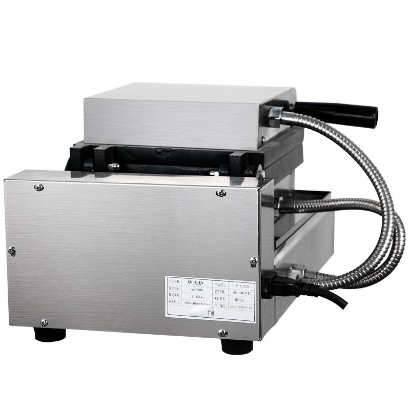 商用方形单头华夫炉FY-G22电热华夫炉格仔烤饼商用烤饼机白底实物图