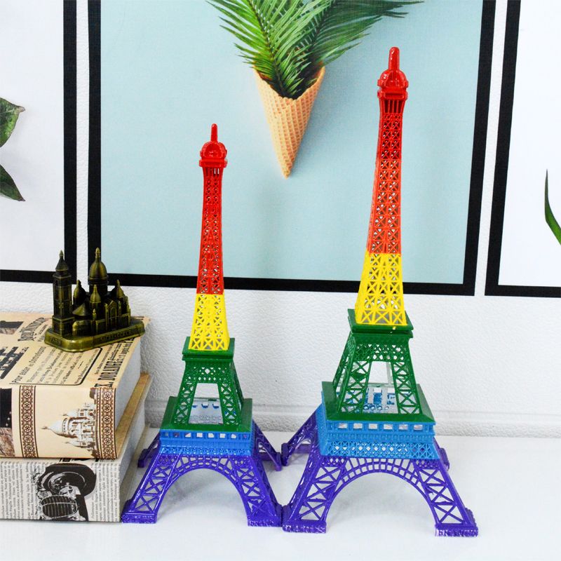 厂家直销锌合金工艺品巴黎埃菲尔铁塔摆件创意彩虹色旅游纪念品SOUVENIR详情图3