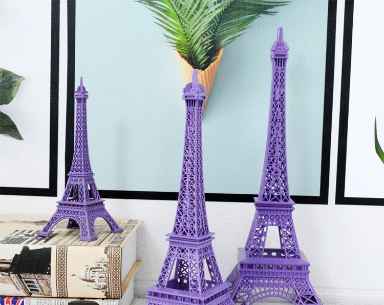 厂家直销金属工艺品模型巴黎铁塔模型摆件紫色系列旅游纪念品详情图1